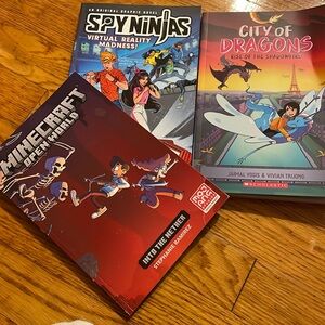 Bundle of 3 Graphic novels Minecraft etc